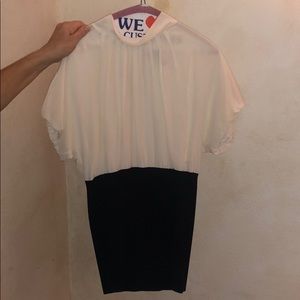 Black and Creme blouse